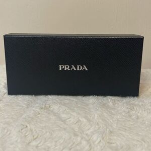 Prada- Black Matte 2 Piece Sunglasses Case with Cleaning Cloths